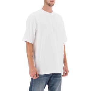 DIESEL Men's Relaxed Fit Crew Neck T-Shirt with Embroidered Logo Men WHITE